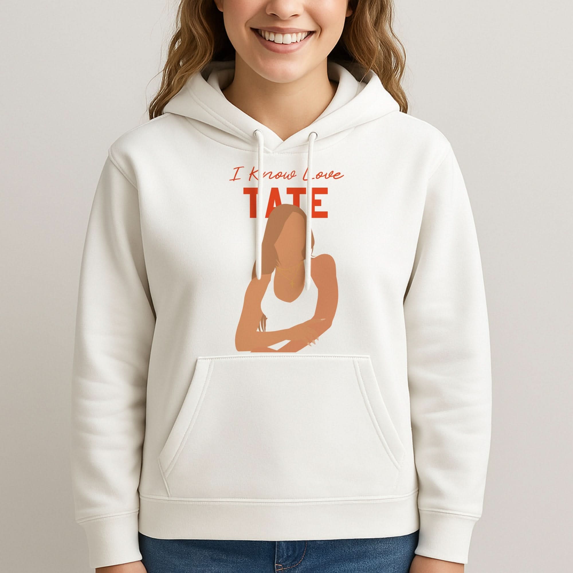 I Know Love Pattern Womans Hooded Sweatshirt