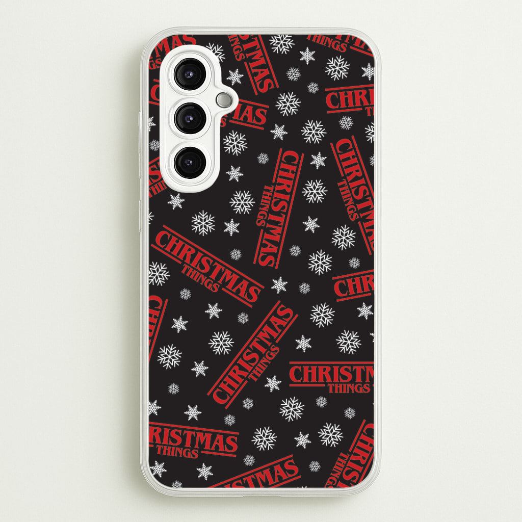 Christmas Things Snowflake Pattern Galaxy A14 Case