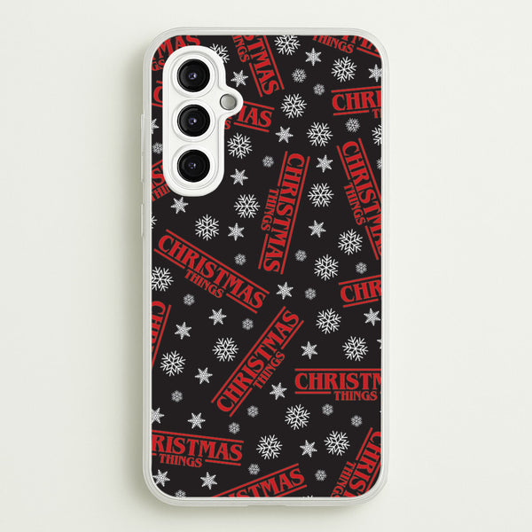 Christmas Things Snowflake Pattern Galaxy A14 Case