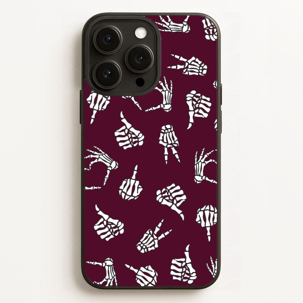 Skeleton Hands Pattern Phone Case for Apple iPhone, Samsung Galaxy, Huawei and Google Pixel