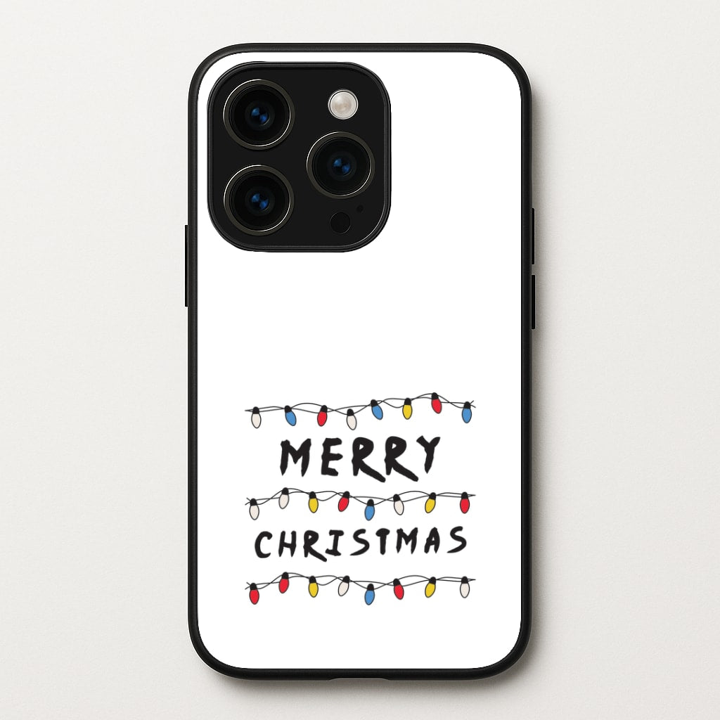 Merry Christmas String Lights iPhone 14 Pro Case