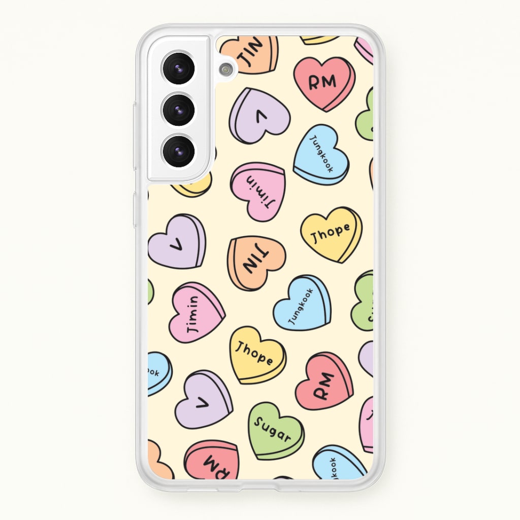 K-Pop Band Members Love Hearts Pattern Galaxy S21 Case