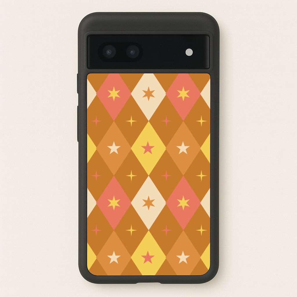 Retro Christmas Argyle Pattern Google Pixel 7a Case