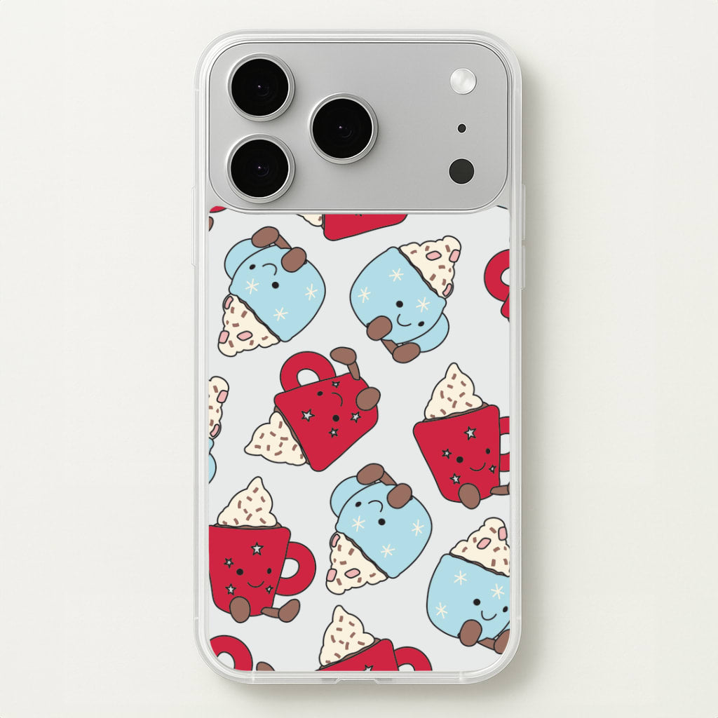 Christmas Drinks Plushies Pattern iPhone 17 Pro Max Case