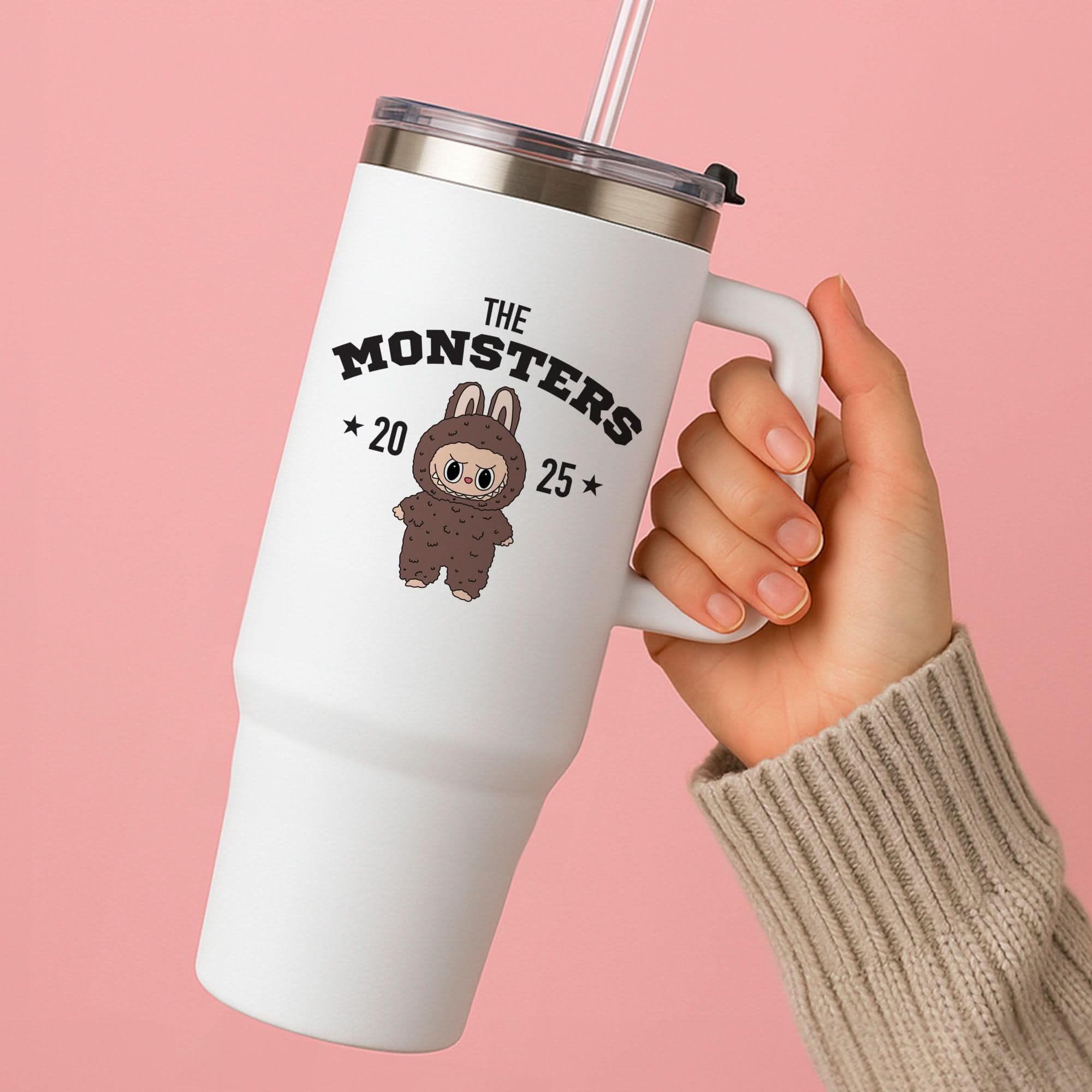 Cute Monster 2025 Biege Tumbler