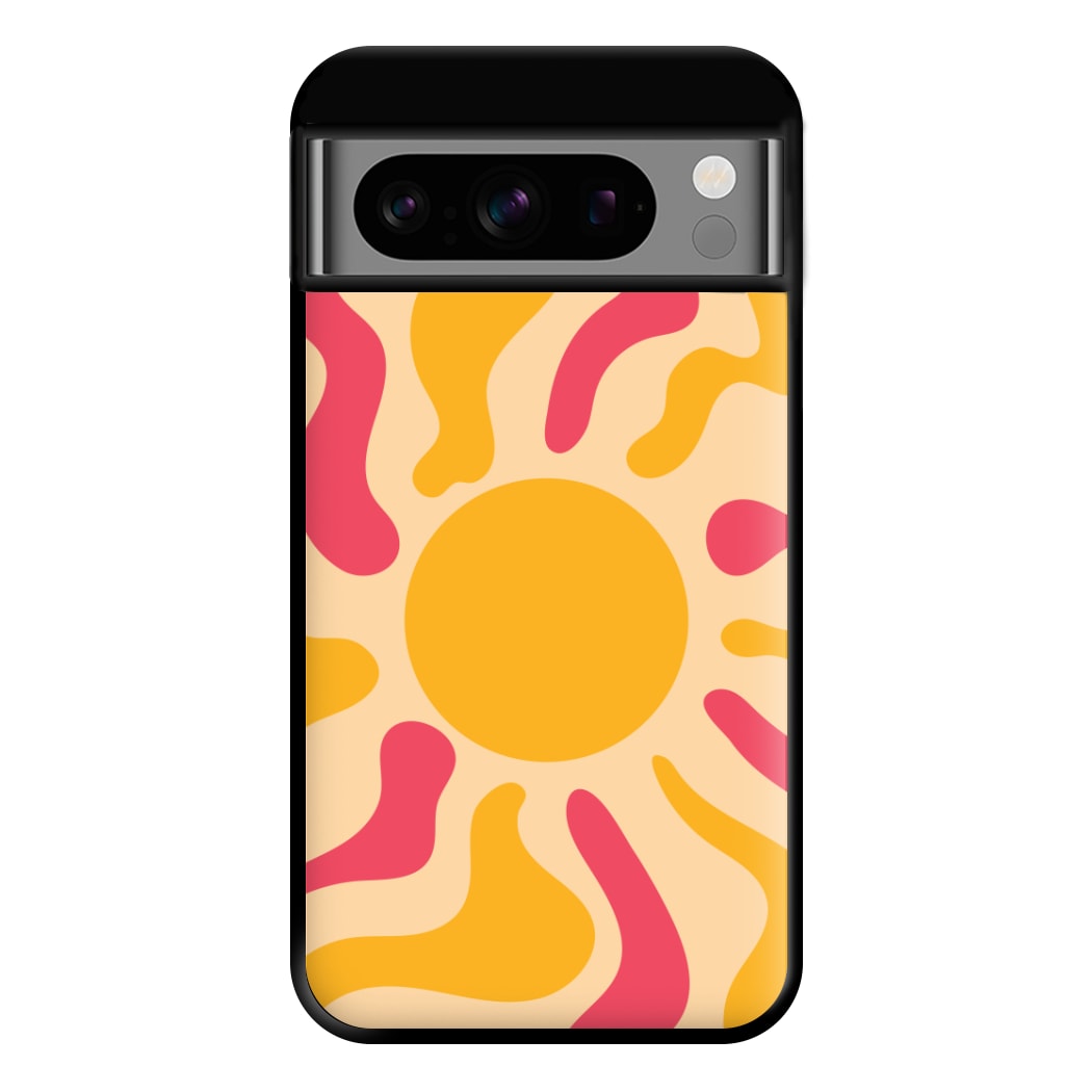Yellow And Pink Abstract Sun Google Pixel 8 Pro Case