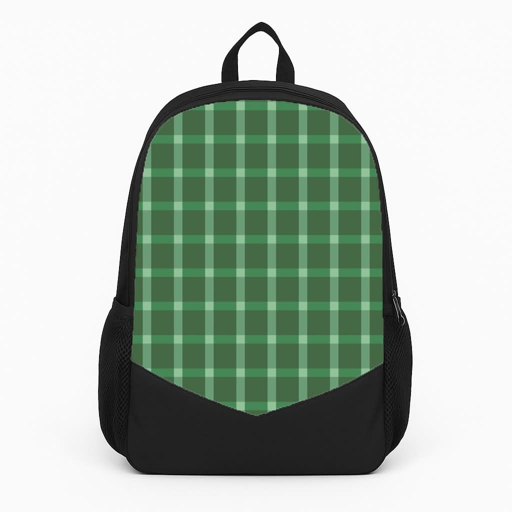 Dark Green Tartan Christmas Pattern Backpack