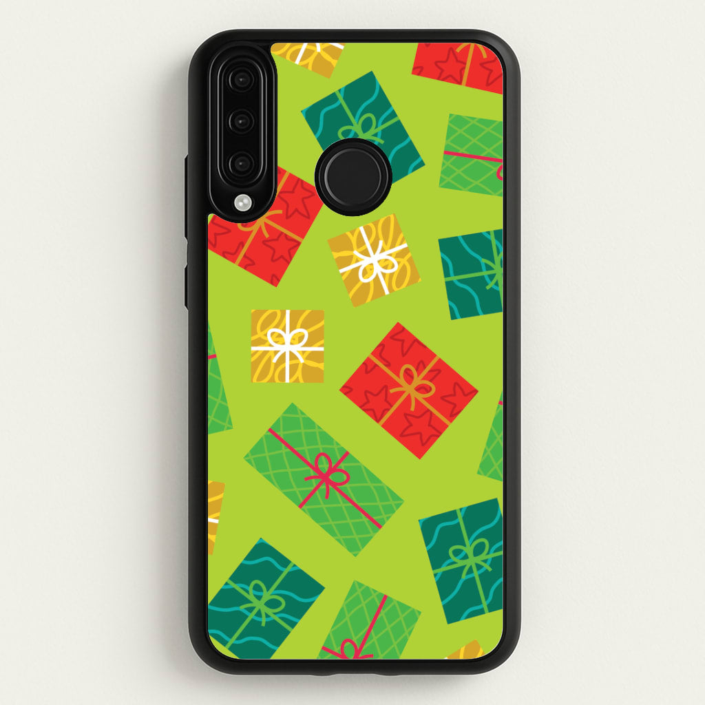 Colourful Abstract Christmas Presents Pattern Huawei P30 Lite Case