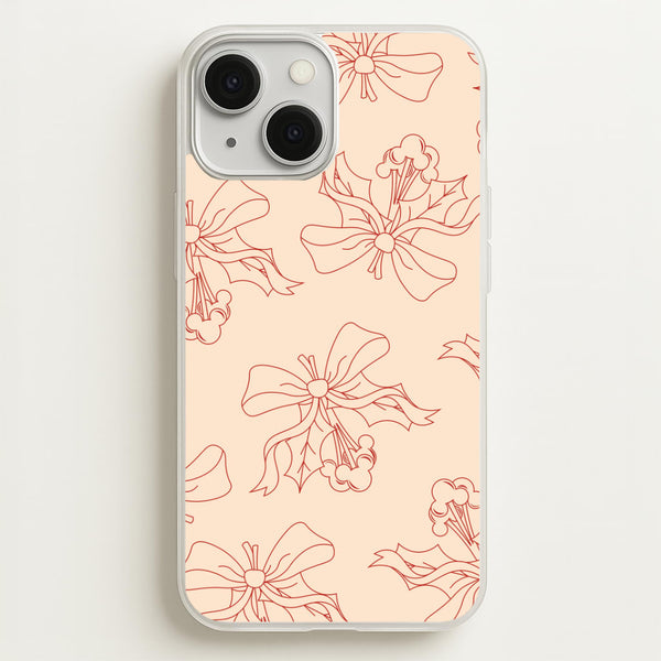 Cartoon Mouse Holly Pattern iPhone 13 Case
