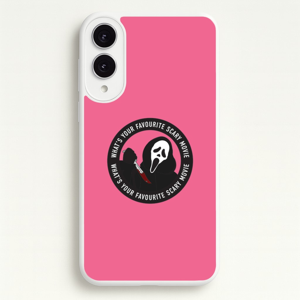What's Your Favourite Scary Movie Badge Galaxy S25 Edge Case