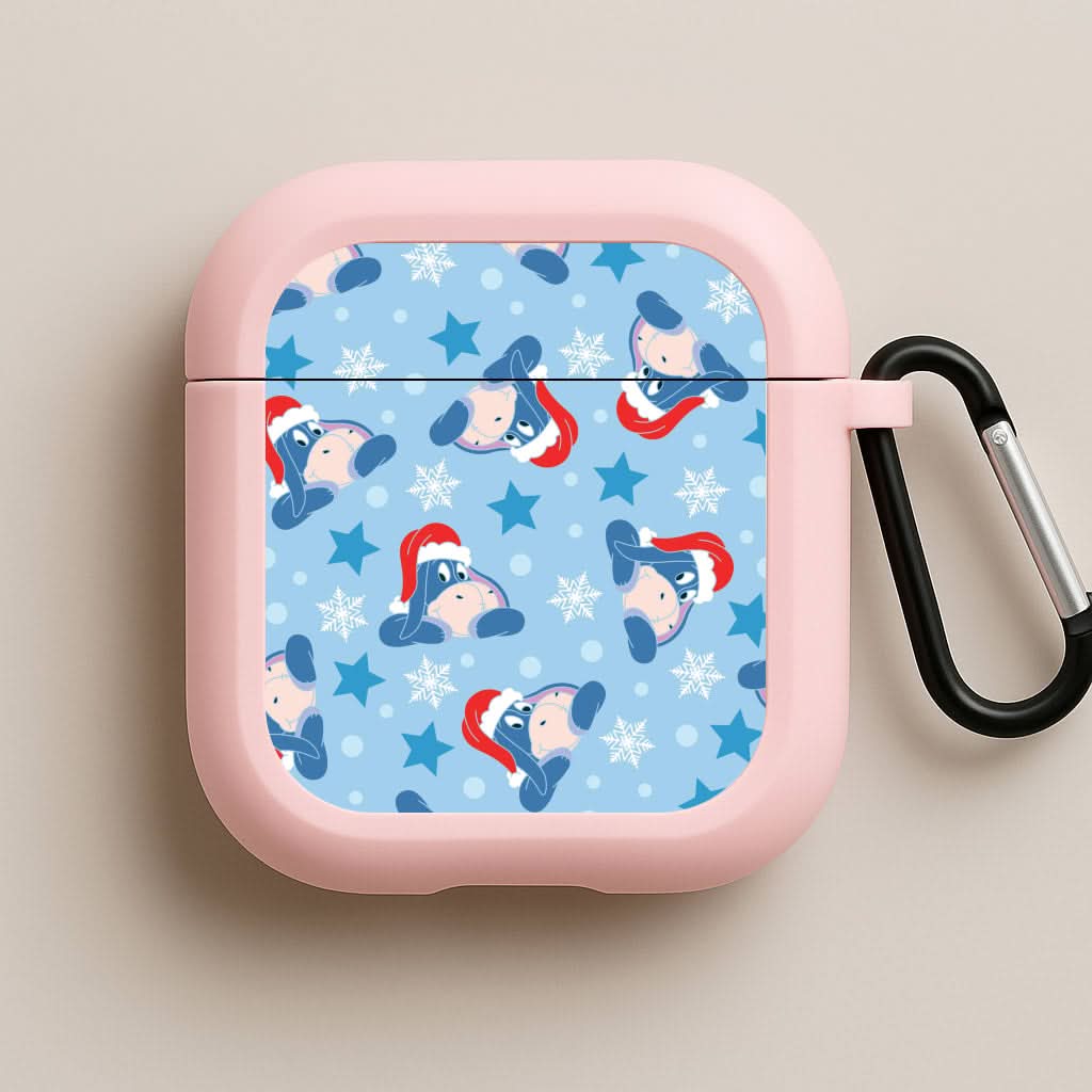 Cartoon Donkey Stars Pattern Pink AirPods Case