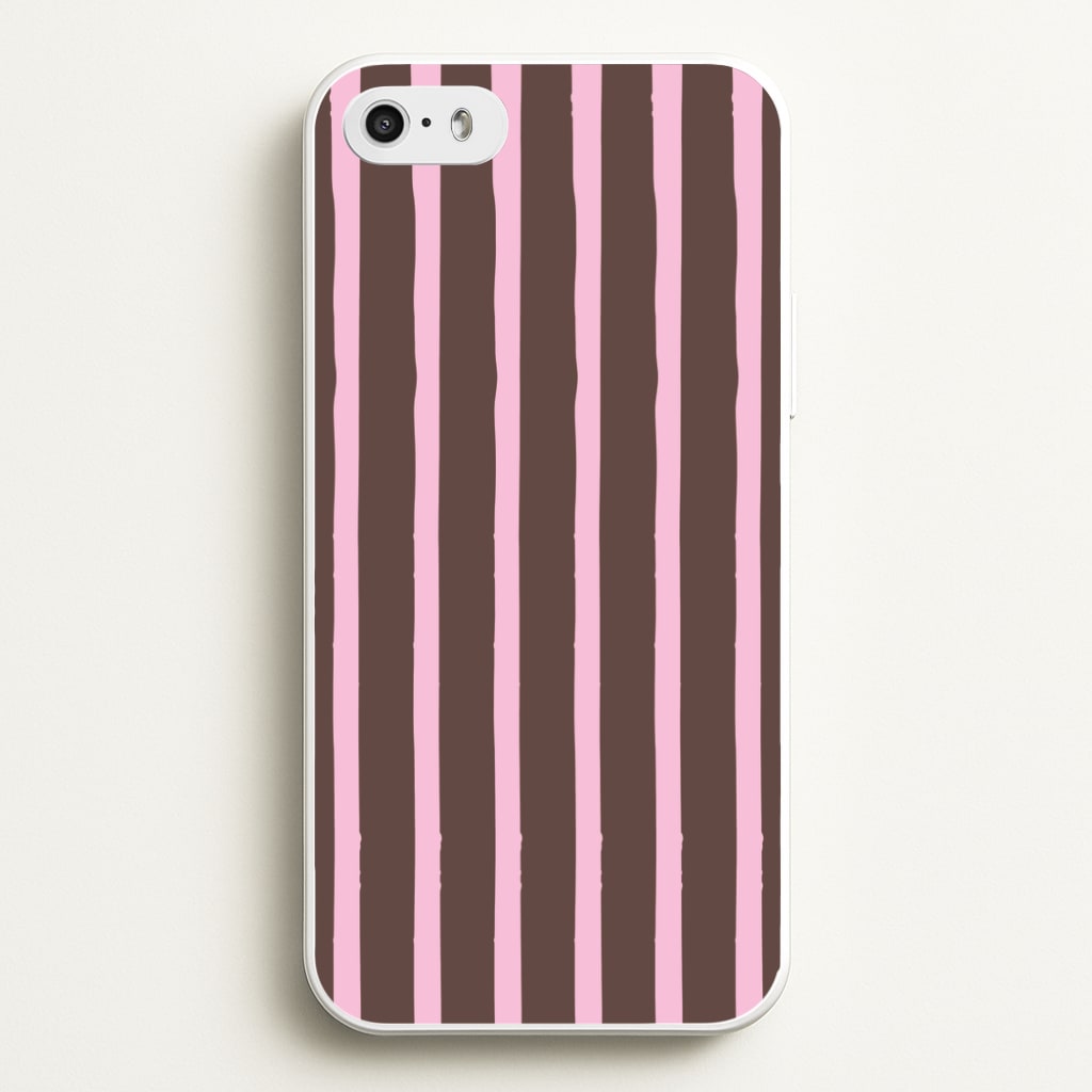 Chocolate & Strawberry Stripes iPhone 5 / 5s / SE 2016 Case