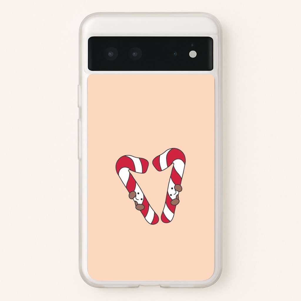Christmas Candycane Plushies Google Pixel 6 Case