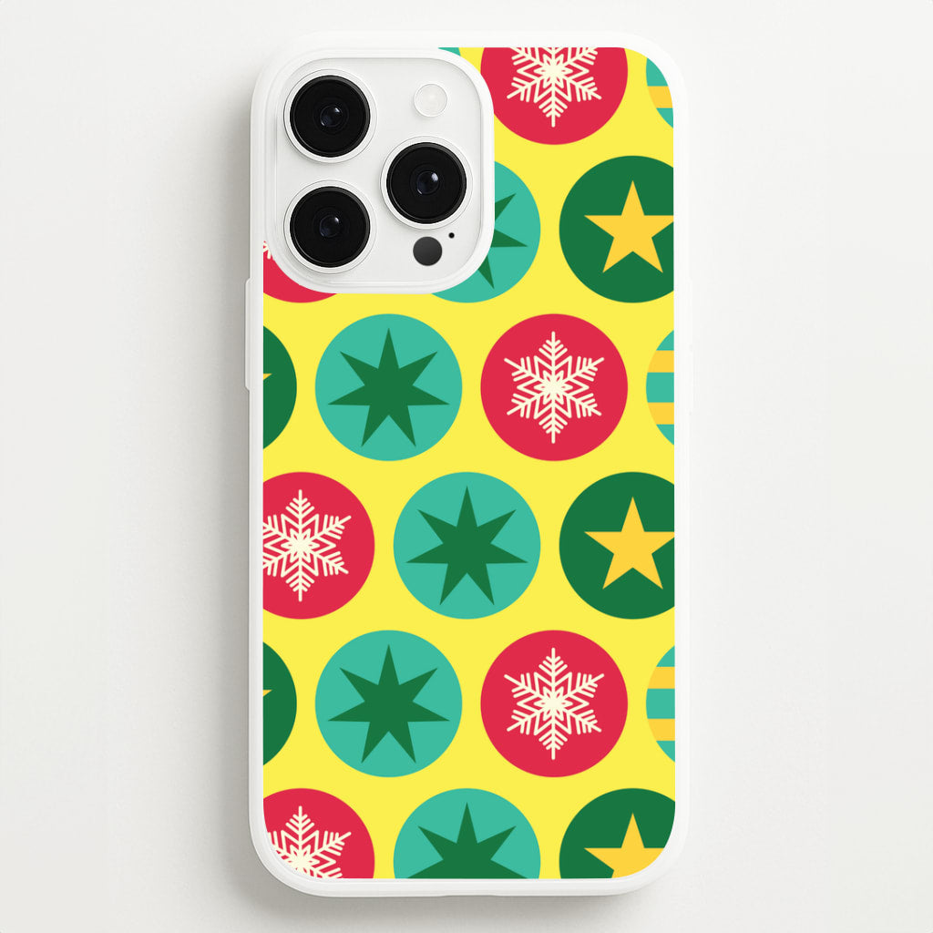 Colourful Abstract Baubles Christmas Pattern iPhone 13 Pro Case