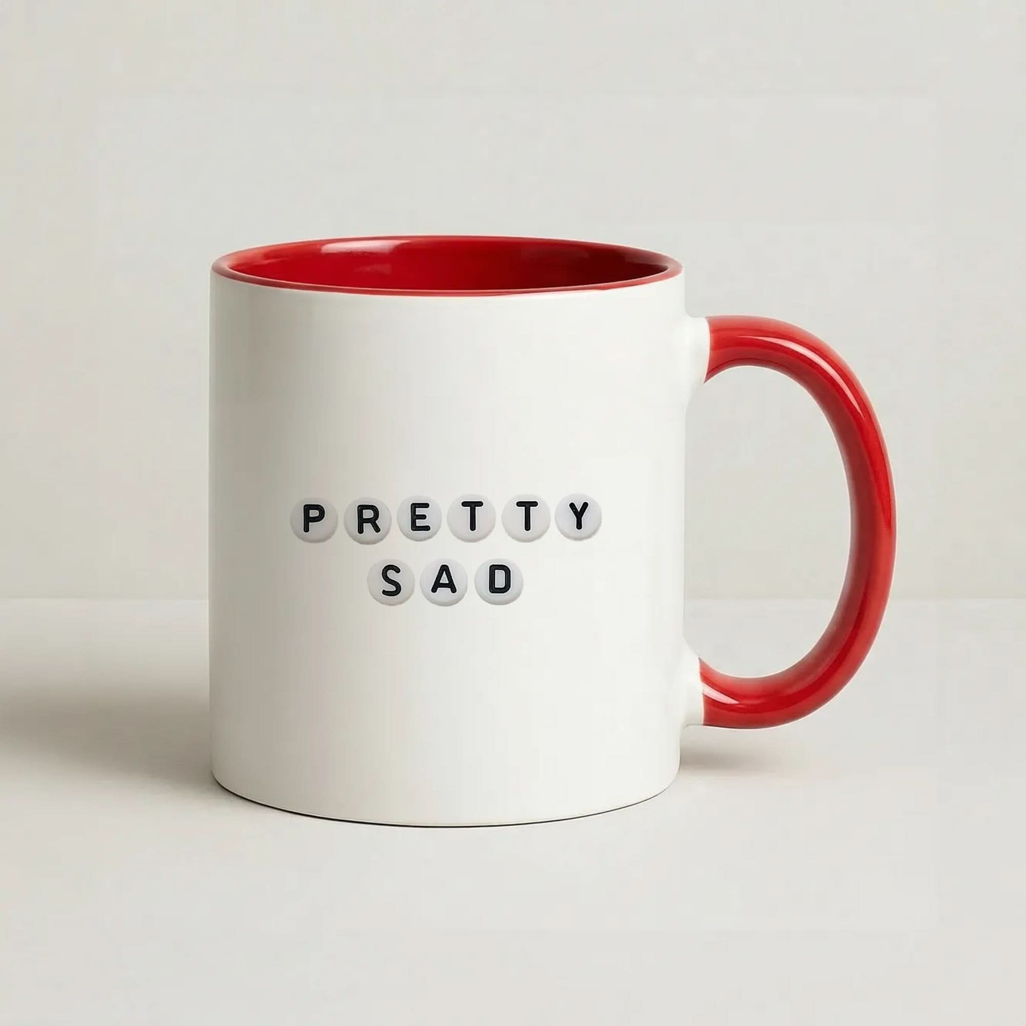 Pretty Sad Red Mug