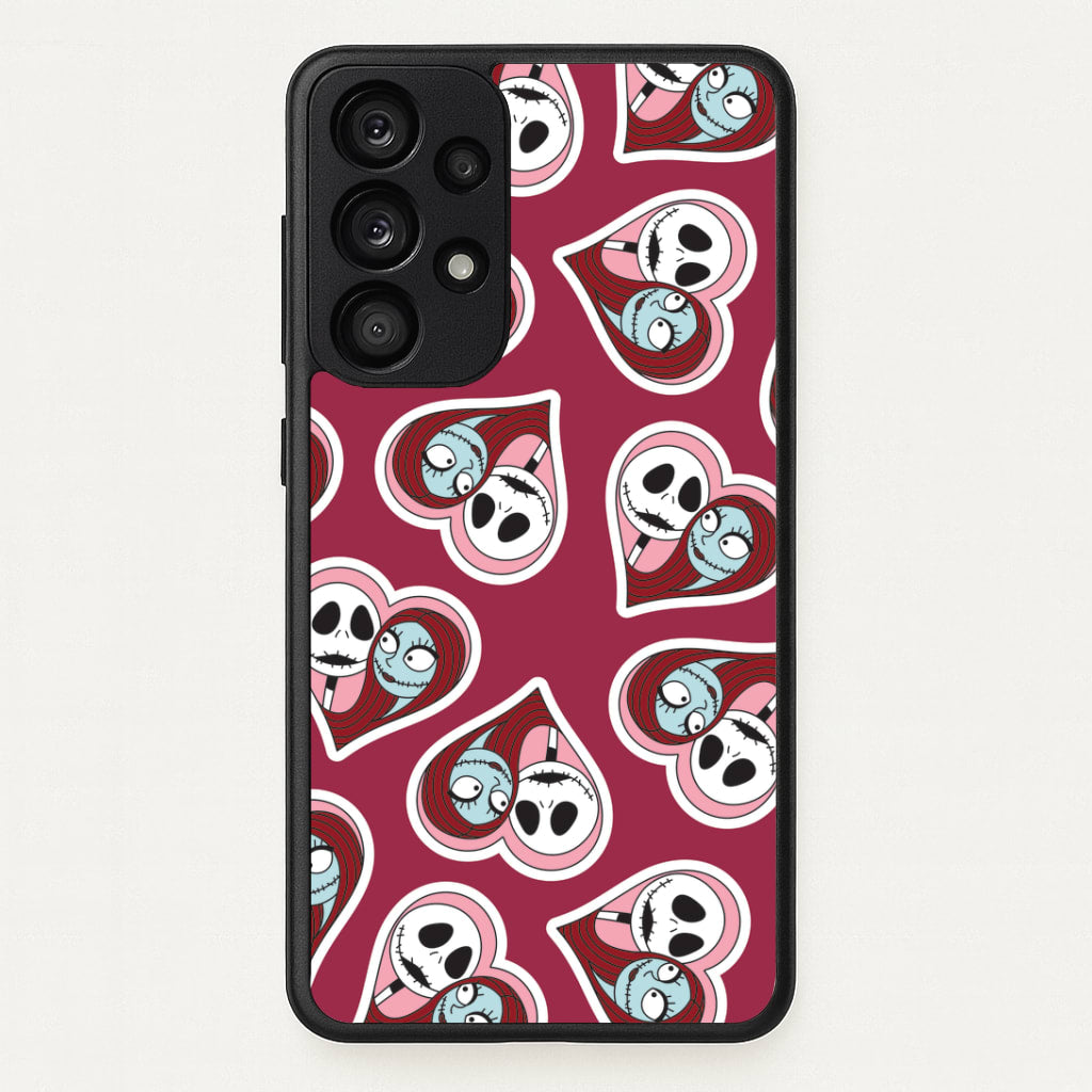 J And S Heart Pattern Galaxy A53 Case