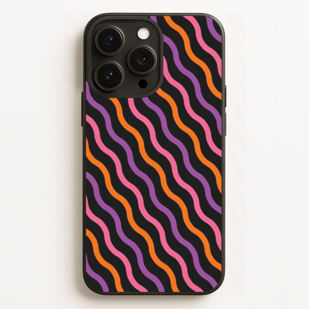 Wavy Abstract Halloween Pattern iPhone 12 Pro Max Case