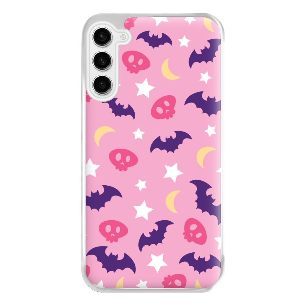 Skull, Bats And Stars Pattern Galaxy S23 Plus Case