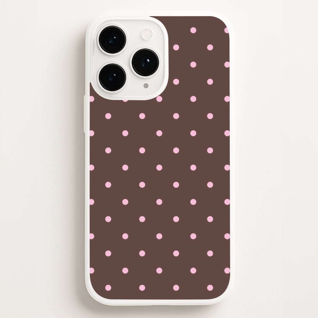 Chocolate & Strawberry Polka Dots iPhone 11 Pro Case