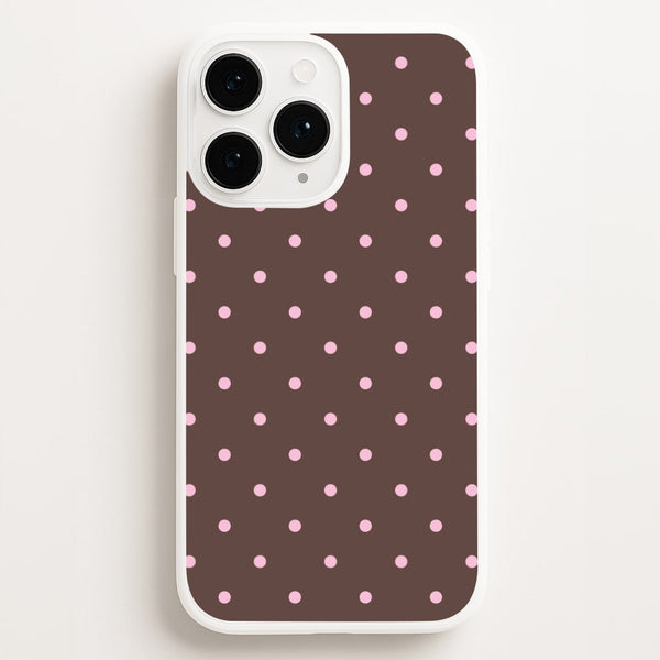 Chocolate & Strawberry Polka Dots iPhone 11 Pro Max Case