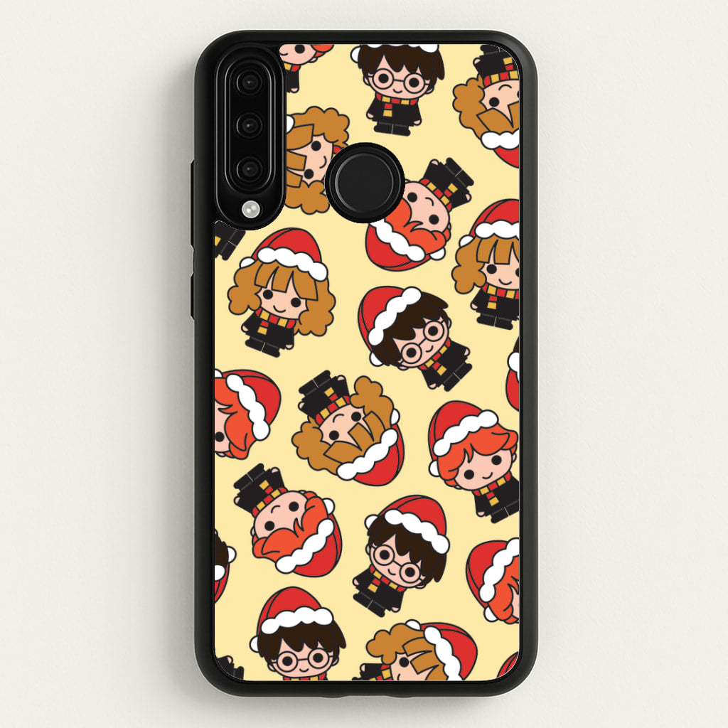 Wizards With Christmas Hats Pattern Huawei P30 Lite Case