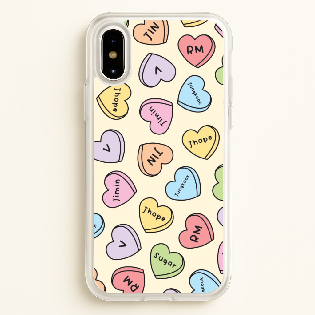 K-Pop Band Members Love Hearts Pattern iPhone X / XS Case
