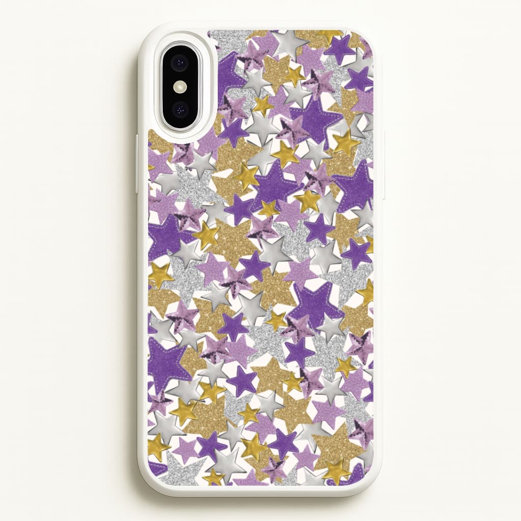 Mauve Stars Collage iPhone XS Max Case