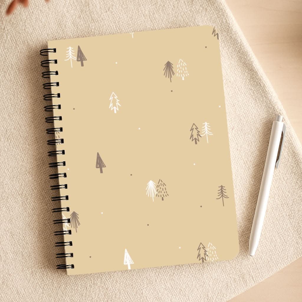 Minimal Christmas Trees Pattern Notepad