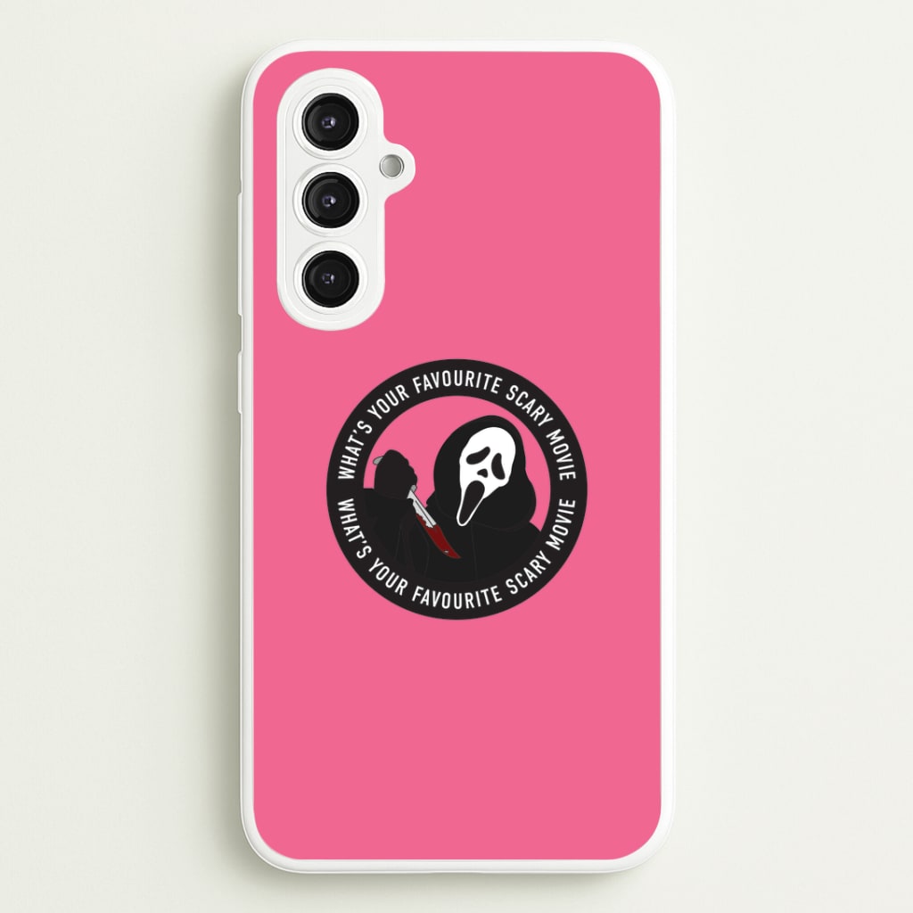 What's Your Favourite Scary Movie Badge Galaxy S23FE Case