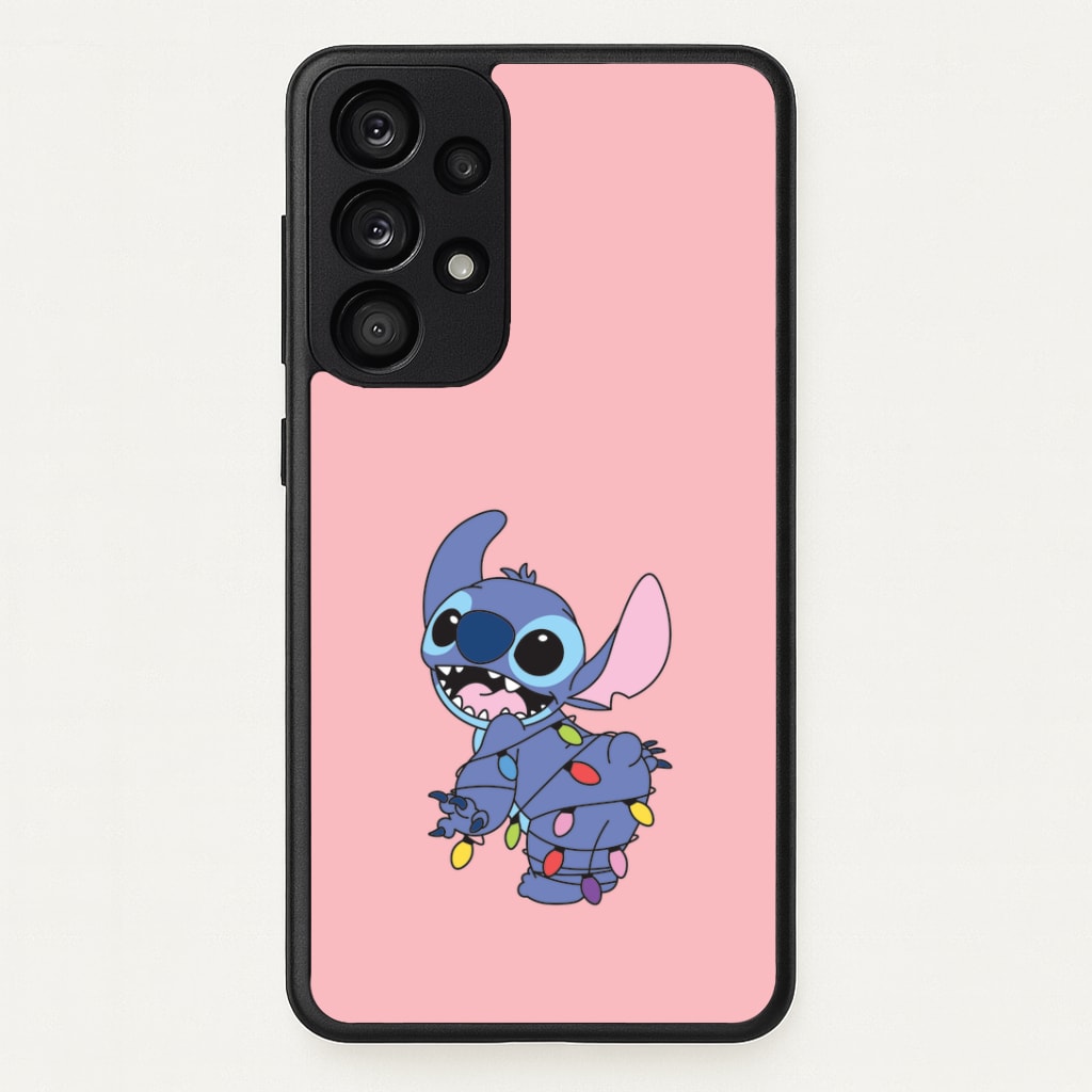 Cute Blue Alien Fairylights Galaxy A33 Case