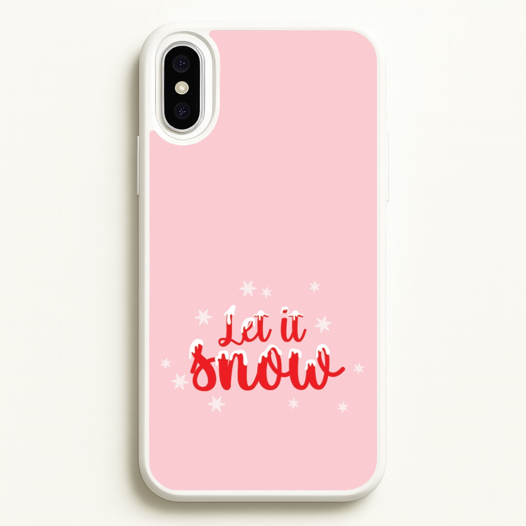 Let It Snow Snowflakes iPhone XS Max Case