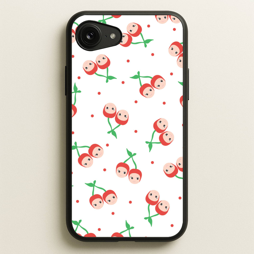 Cherry Angels Pattern iPhone 16e Case