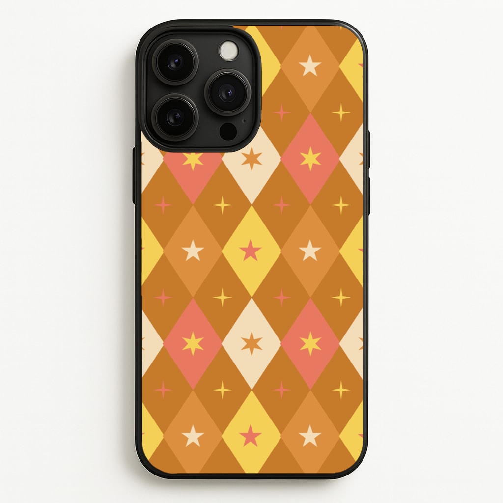 Retro Christmas Argyle Pattern iPhone 13 Pro Case