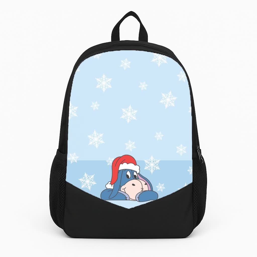 Cartoon Donkey Snowflakes Backpack