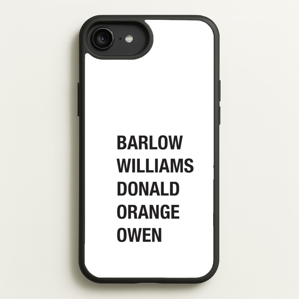 Take Band Members Names iPhone 6 Plus / 7 Plus / 8 Plus Case
