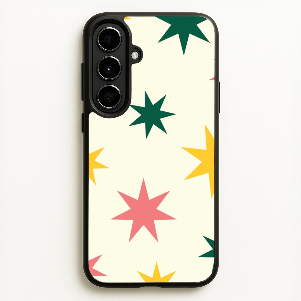Colourful Christmas Stars Pattern Galaxy A56 Case