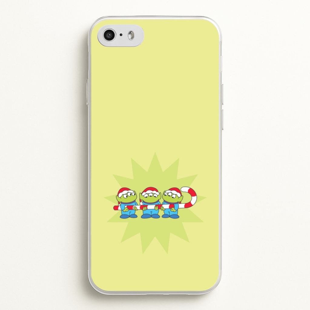 Cute Green Aliens Candycane iPhone 5 / 5s / SE 2016 Case