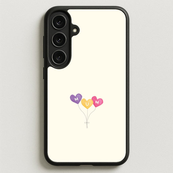 Mum Watercolour Balloons Galaxy S25FE Case