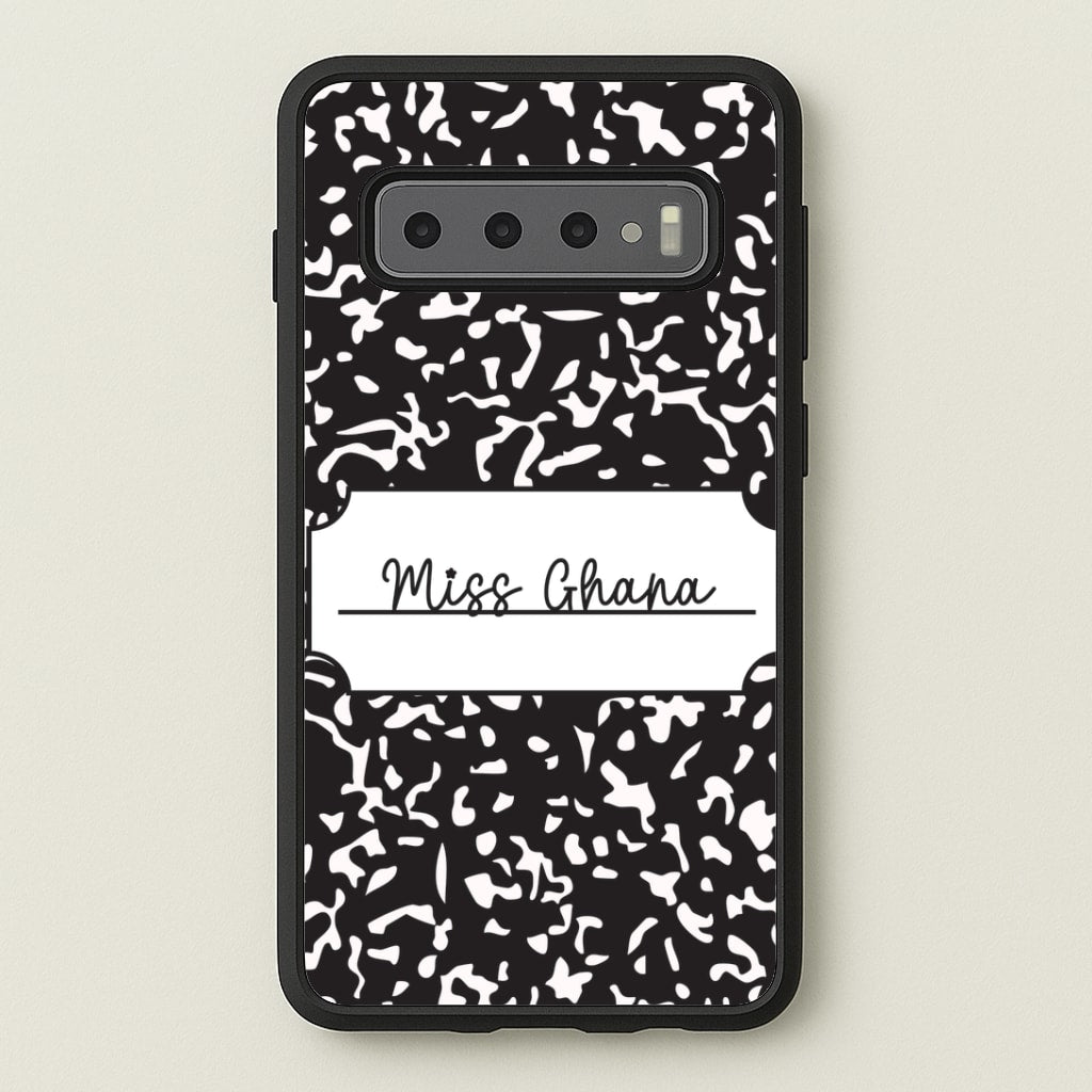 Personalised School Notebook Galaxy S10 Plus Case