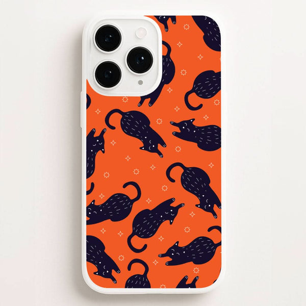 Black Cats And Stars Pattern Phone Case for Apple iPhone, Samsung Galaxy, Huawei and Google Pixel