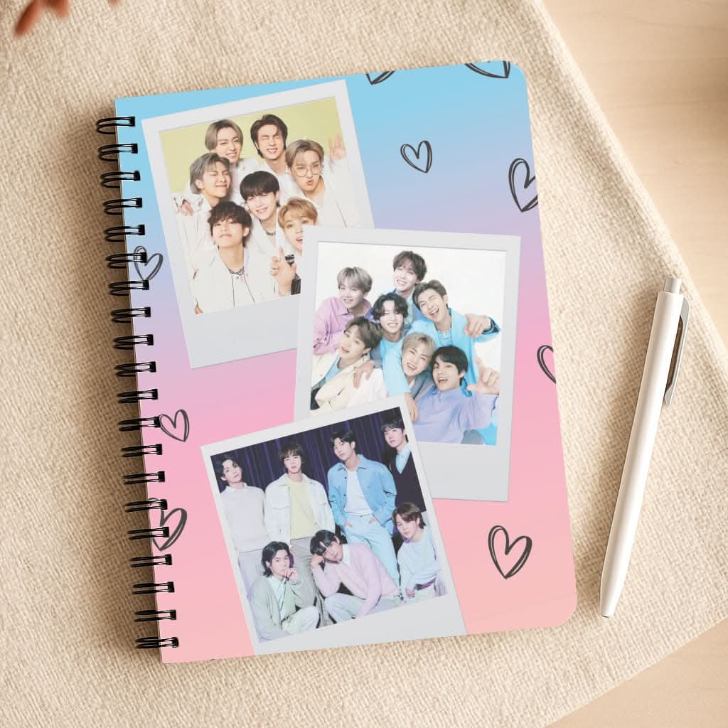 K-Pop Band Polaroid Collage Notepad