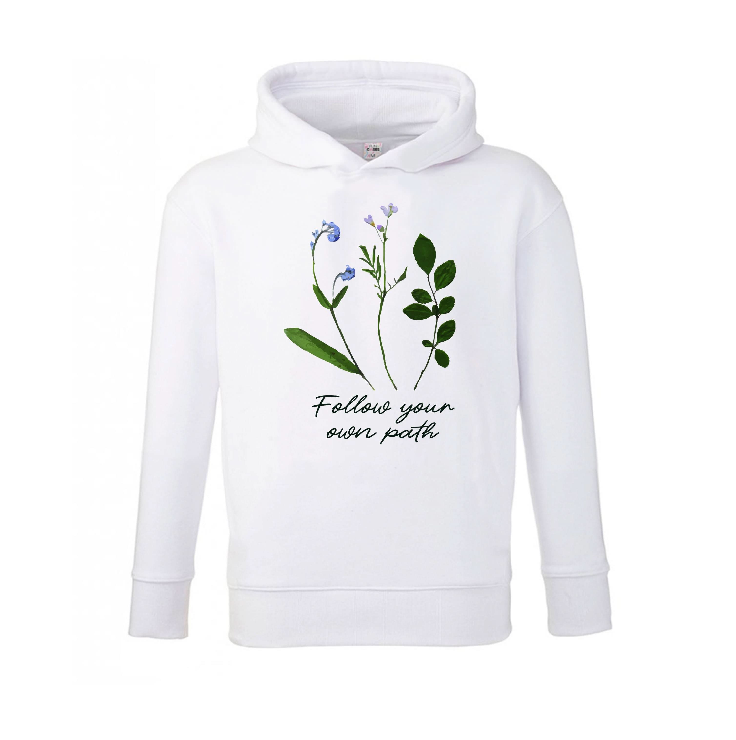 Follow Your Own Path Dark Green Kids Hoodie