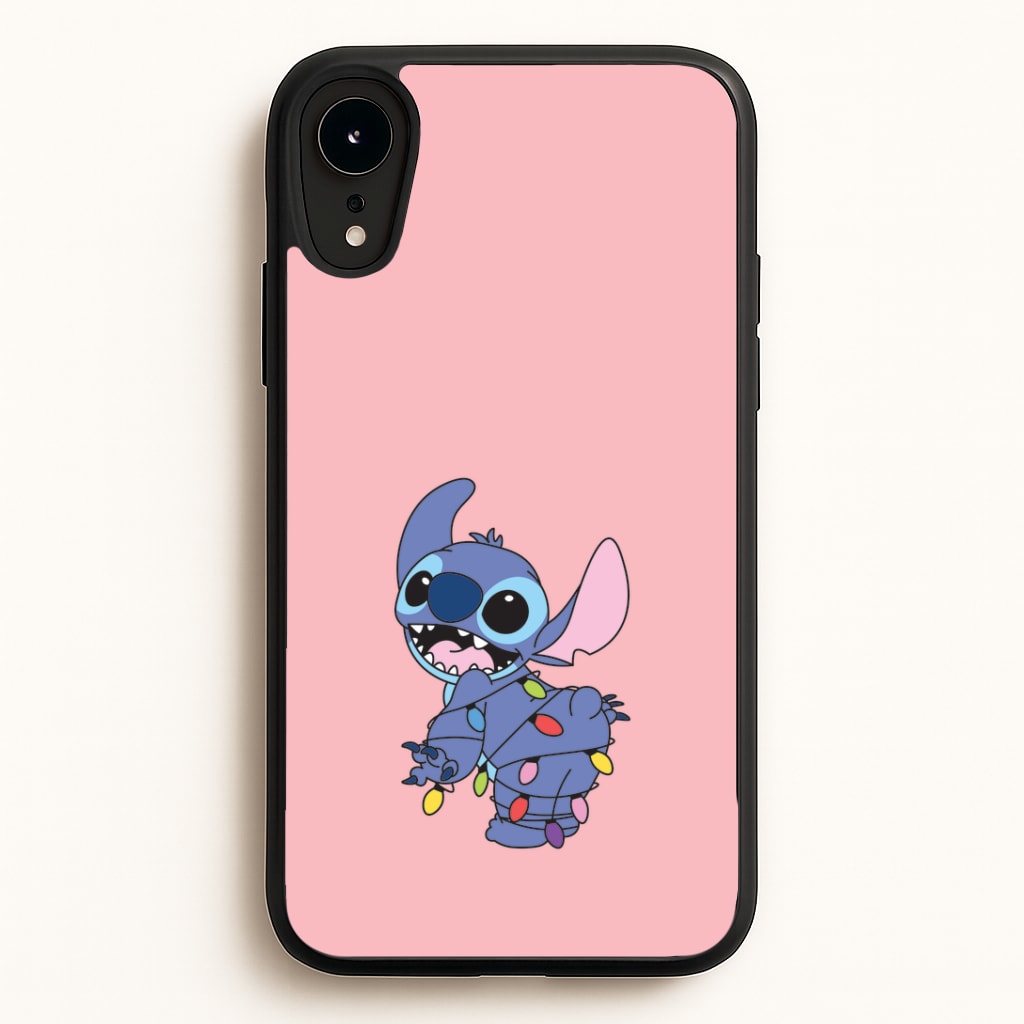 Cute Blue Alien Fairylights iPhone XR Case