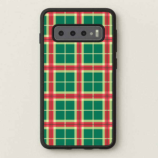 Red And Green Tartan II Christmas Pattern Galaxy S10 Case