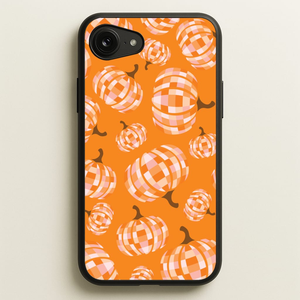 Disco Pumpkins Pattern iPhone 16e Case
