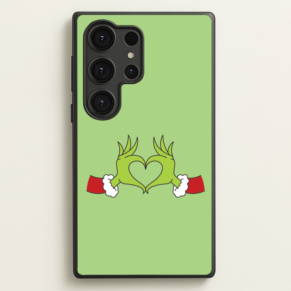 Christmas Green Heart Galaxy S25 Ultra Case