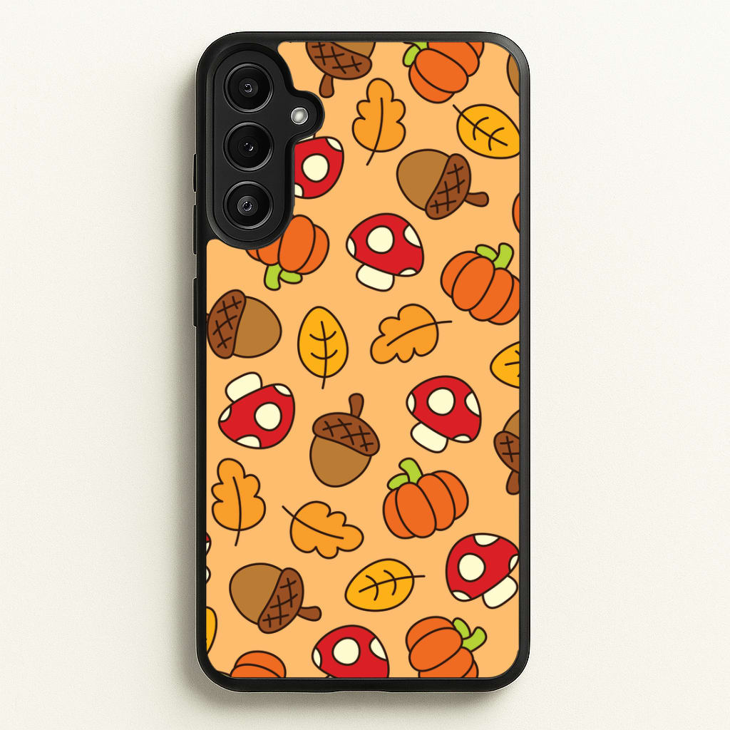 Cartoon Autumn Icons Pattern Galaxy A34 Case