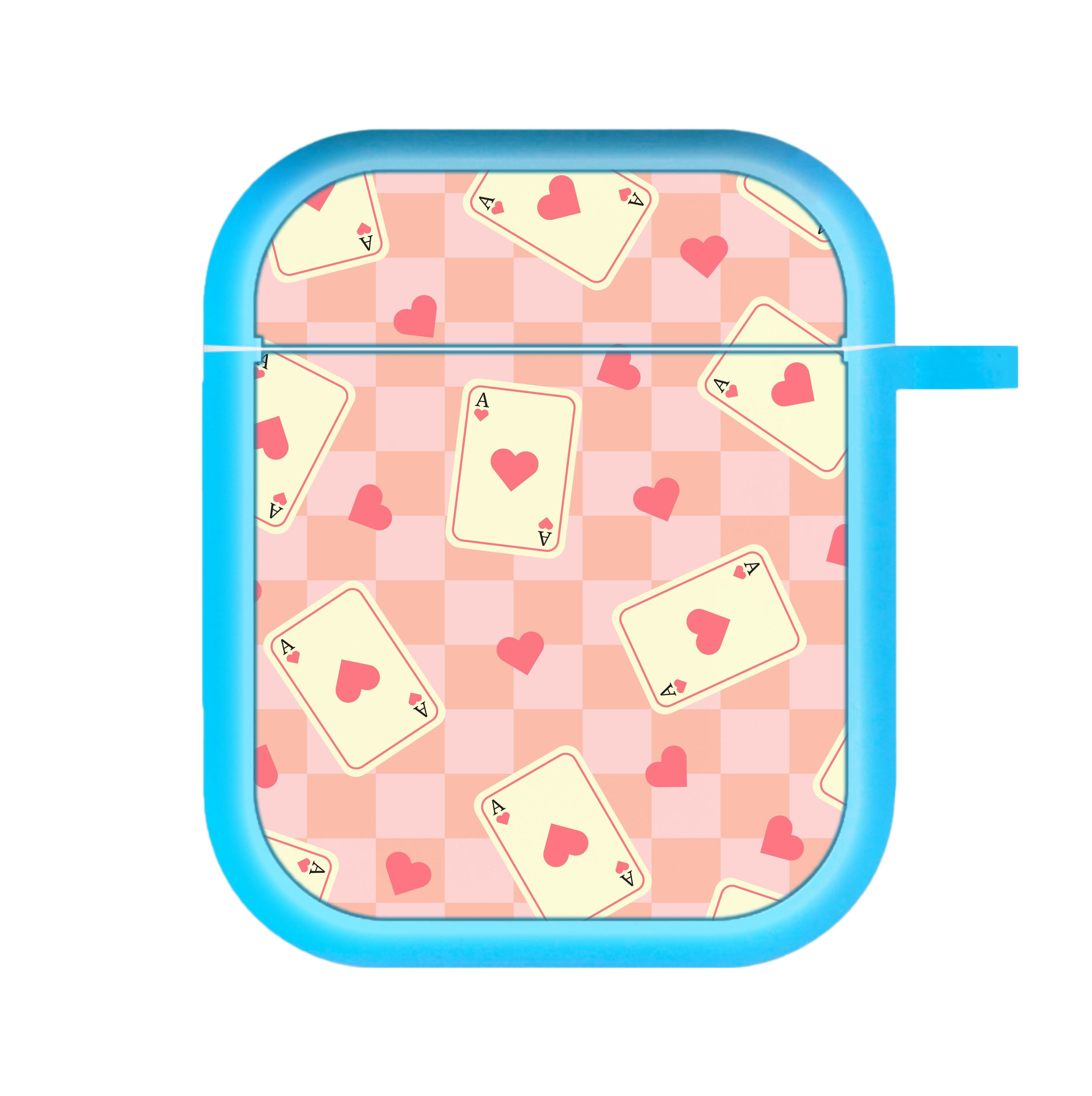 Cute Playing Cards And Hearts Pattern AirPods Case