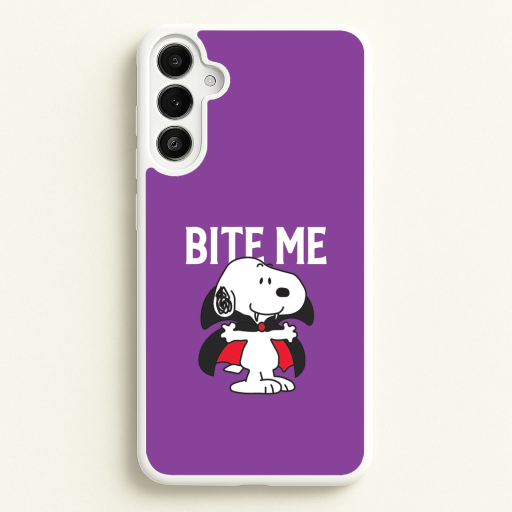 Bite Me Cartoon Beagle Galaxy A36 Case