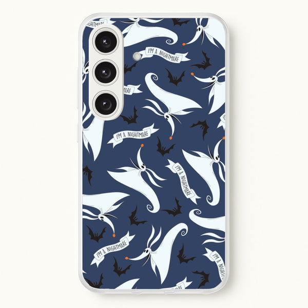 Skeleton Dog And Bats Pattern Galaxy S24 Case